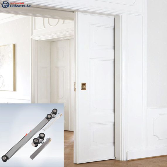 BỘ PHỤ KIỆN CỬA TRƯỢT GIẢM CHẤN 1 CÁNH ÂM TƯỜNG (ON/OFF)