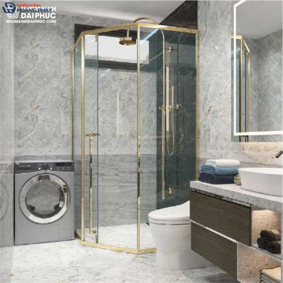 CABIN TẮM KÍNH CHỮ F, TRƯỢT 1 CỬA (CÓ GIẢM CHẤN)